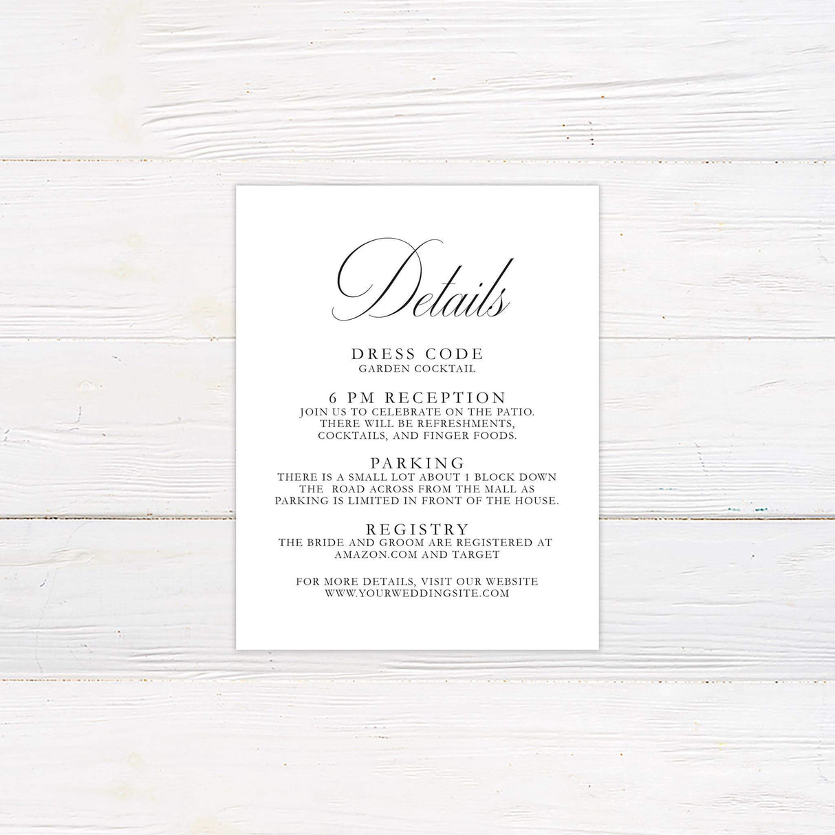 Classic Details Card - goprintplus