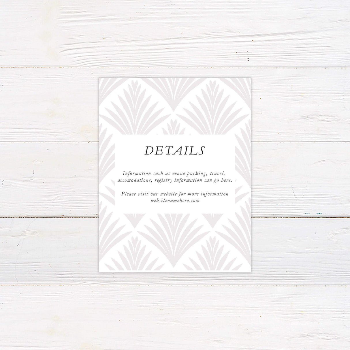 Classic Gatsby Details Cards - goprintplus