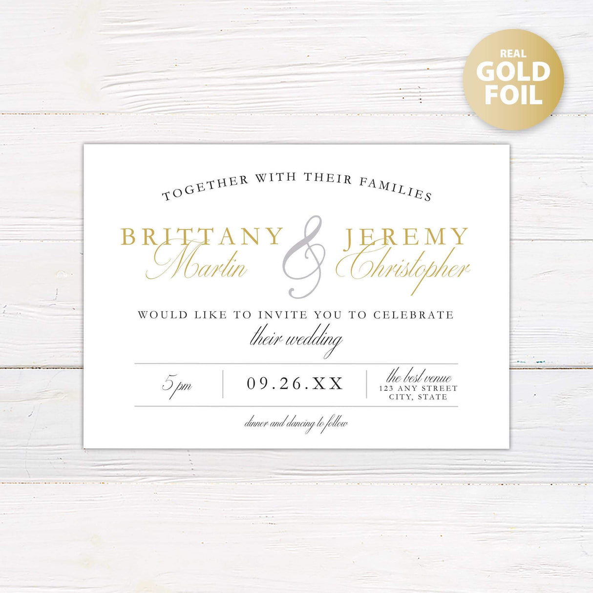 Classic Foil Invitation - goprintplus
