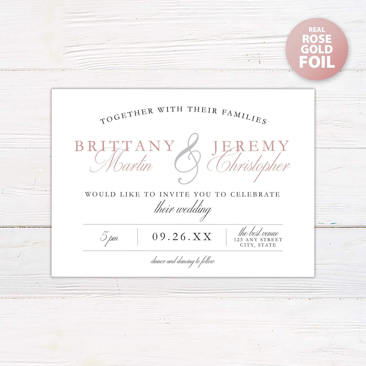 Classic Foil Invitation - goprintplus