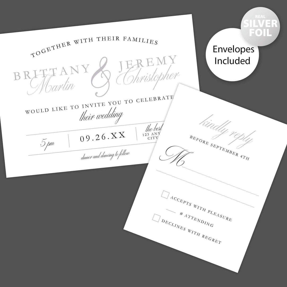 Classic Foil Invitation - goprintplus