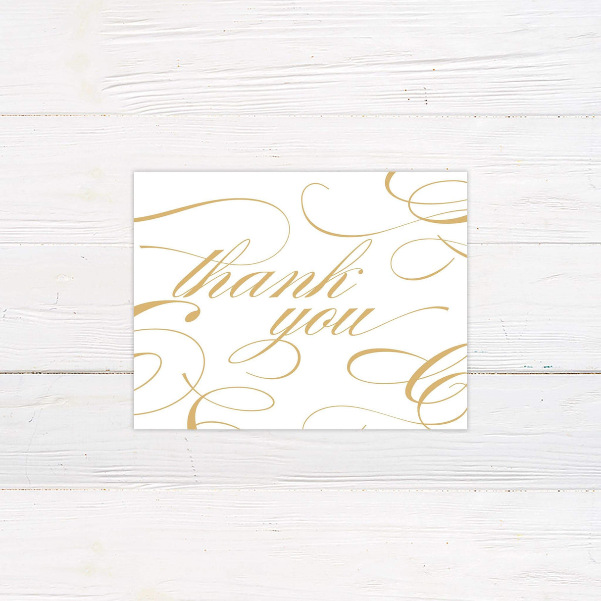 Classic Swirls Thank You Card - goprintplus