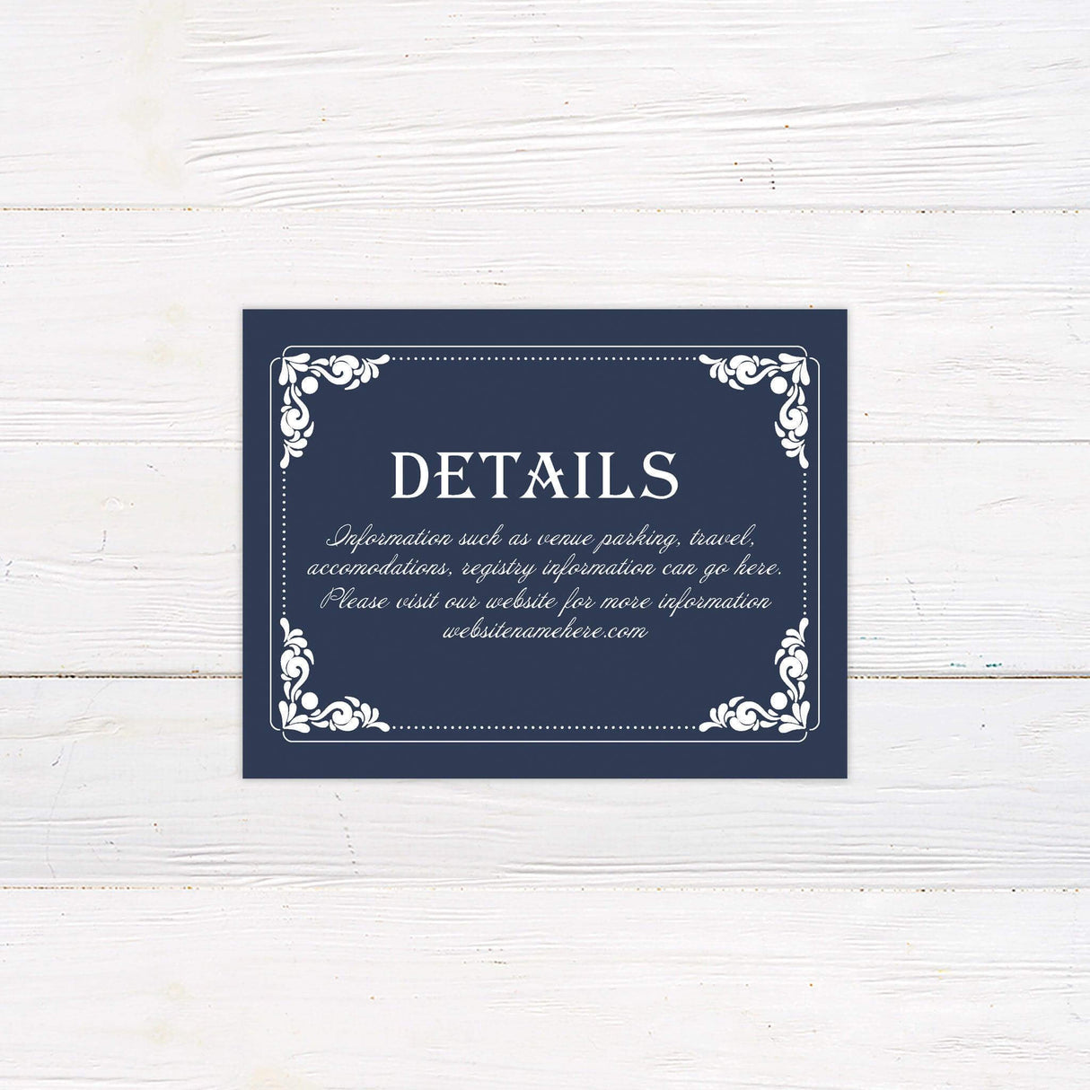 Classy Occasion Details Cards - goprintplus