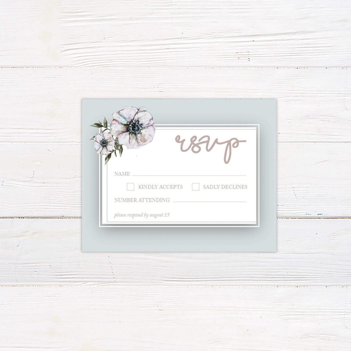 Color Pencil Floral RSVP - goprintplus