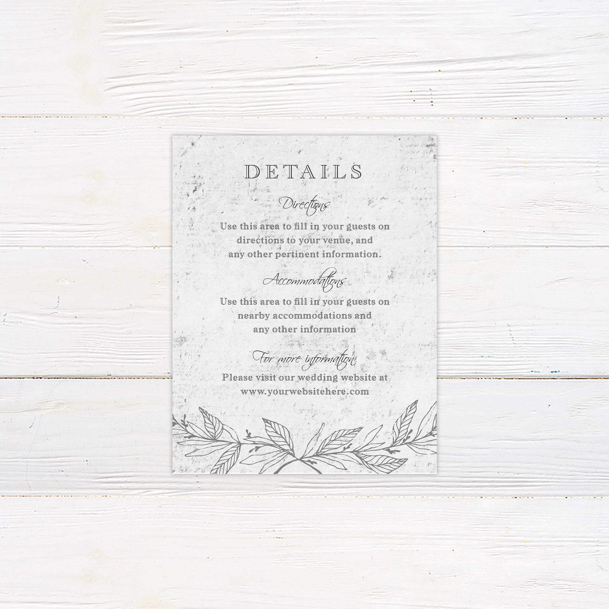 Concrete Silver Invitations - goprintplus