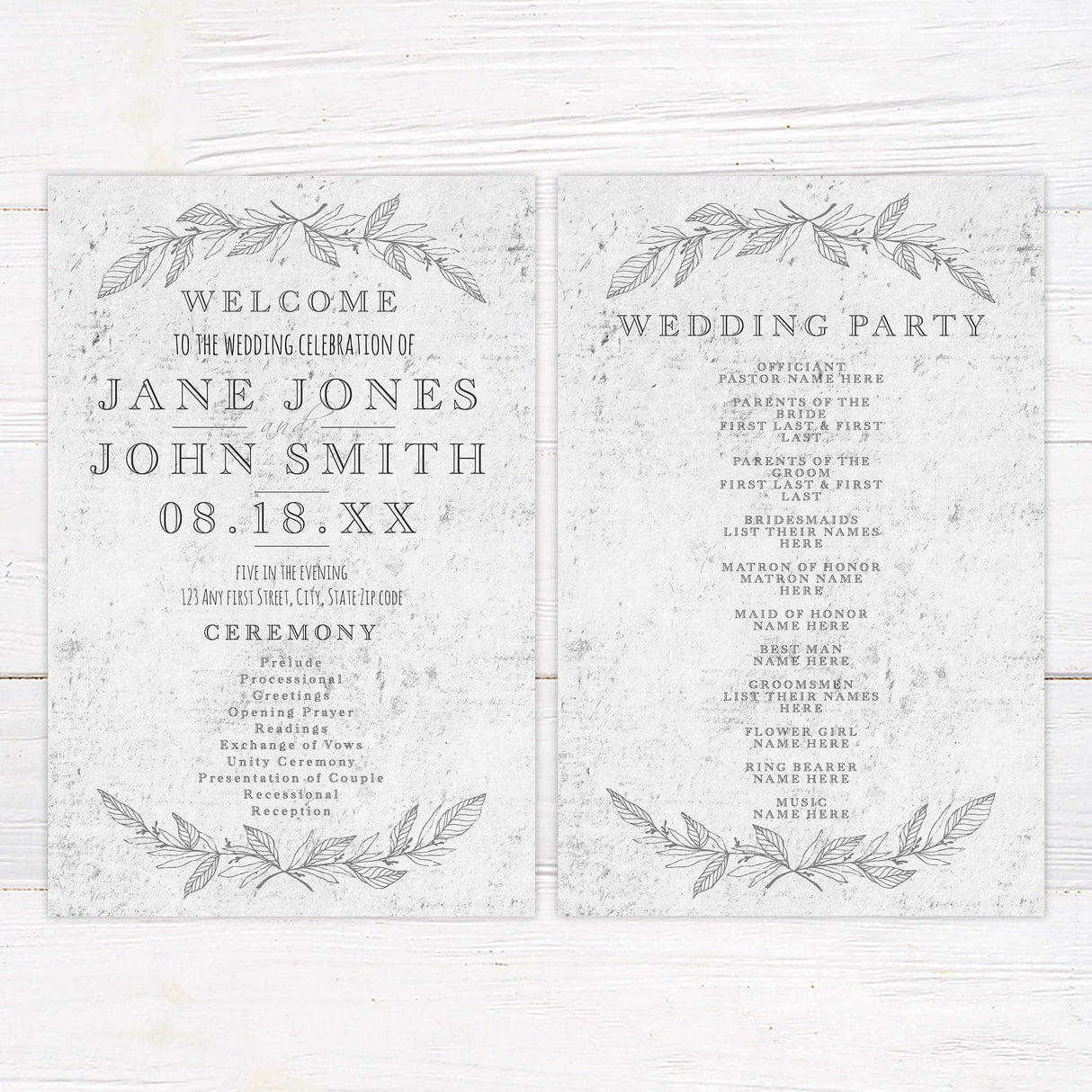 Concrete Silver Invitations - goprintplus