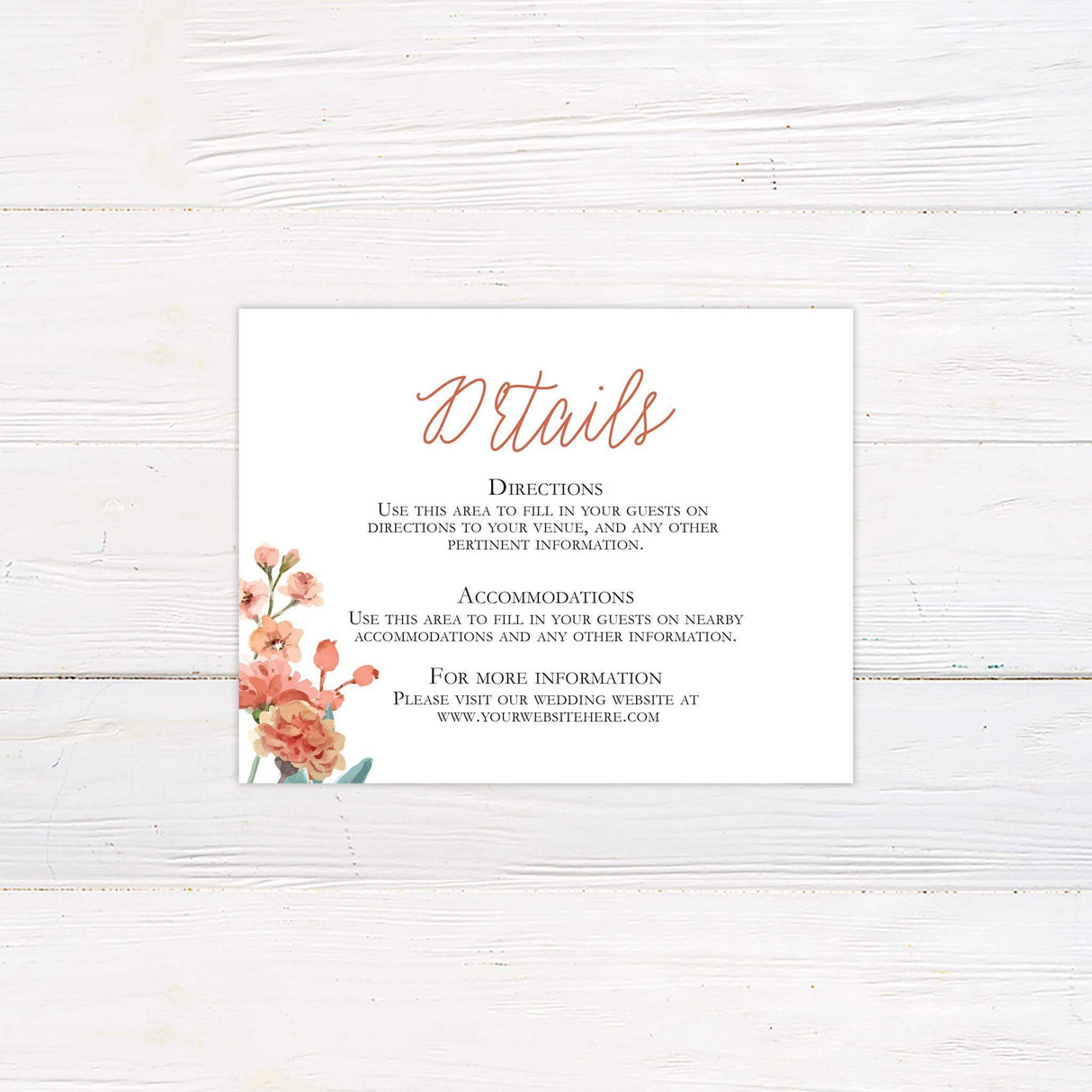 Coral Floral Invitations - goprintplus