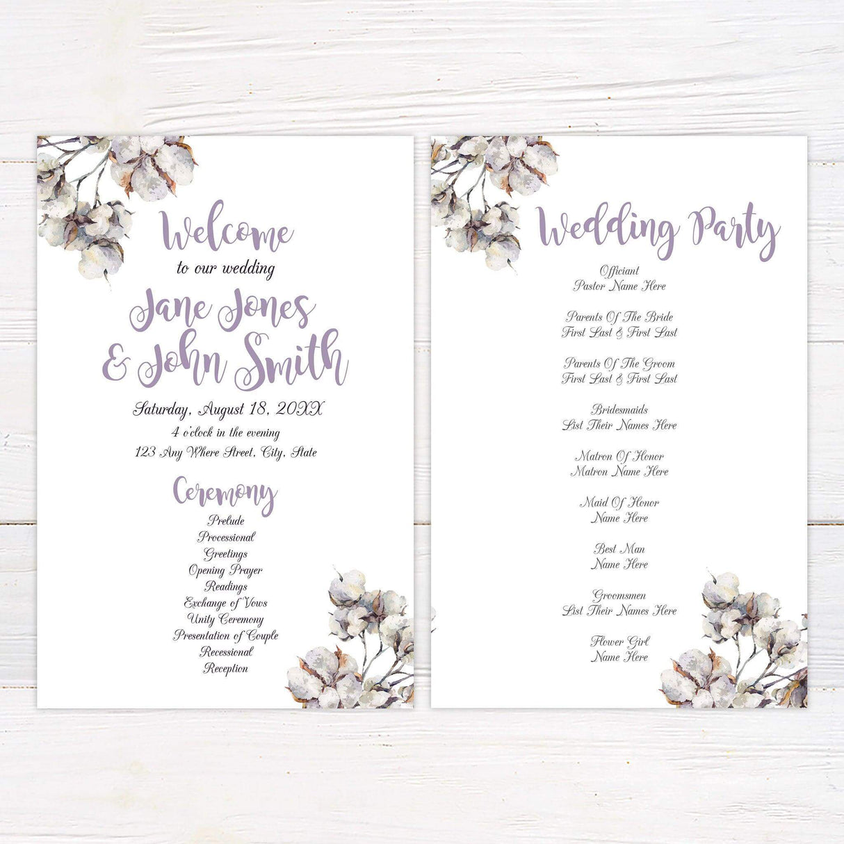 Cotton Blossom Invitations - goprintplus