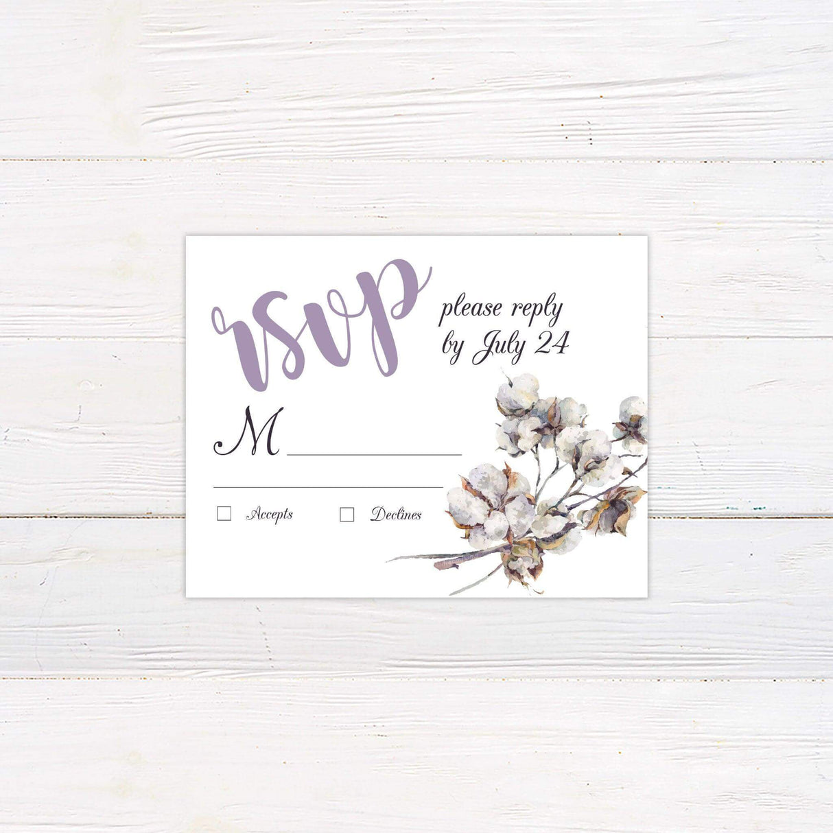 Cotton Blossom RSVP - goprintplus