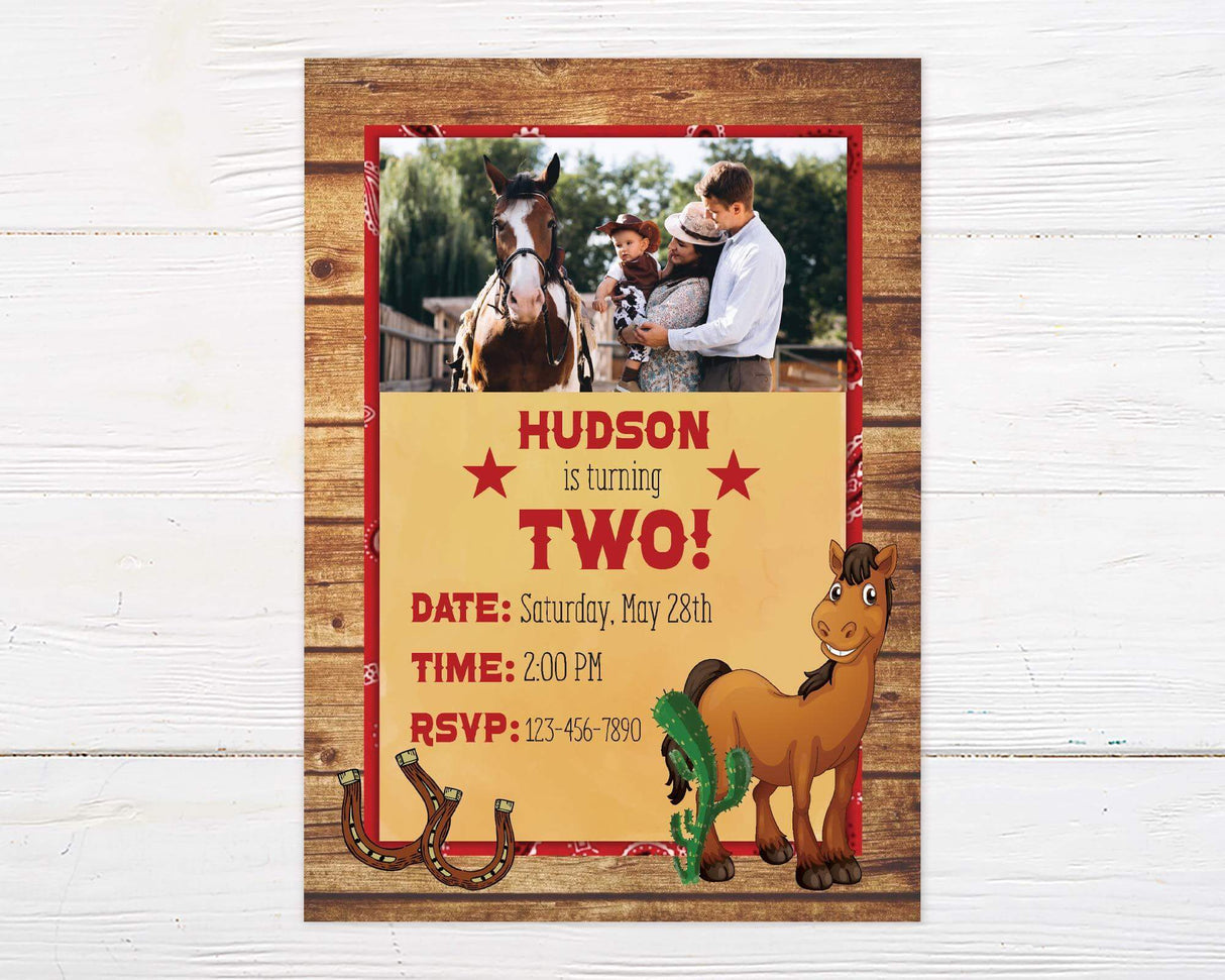 Cowboy Birthday Invitation - goprintplus