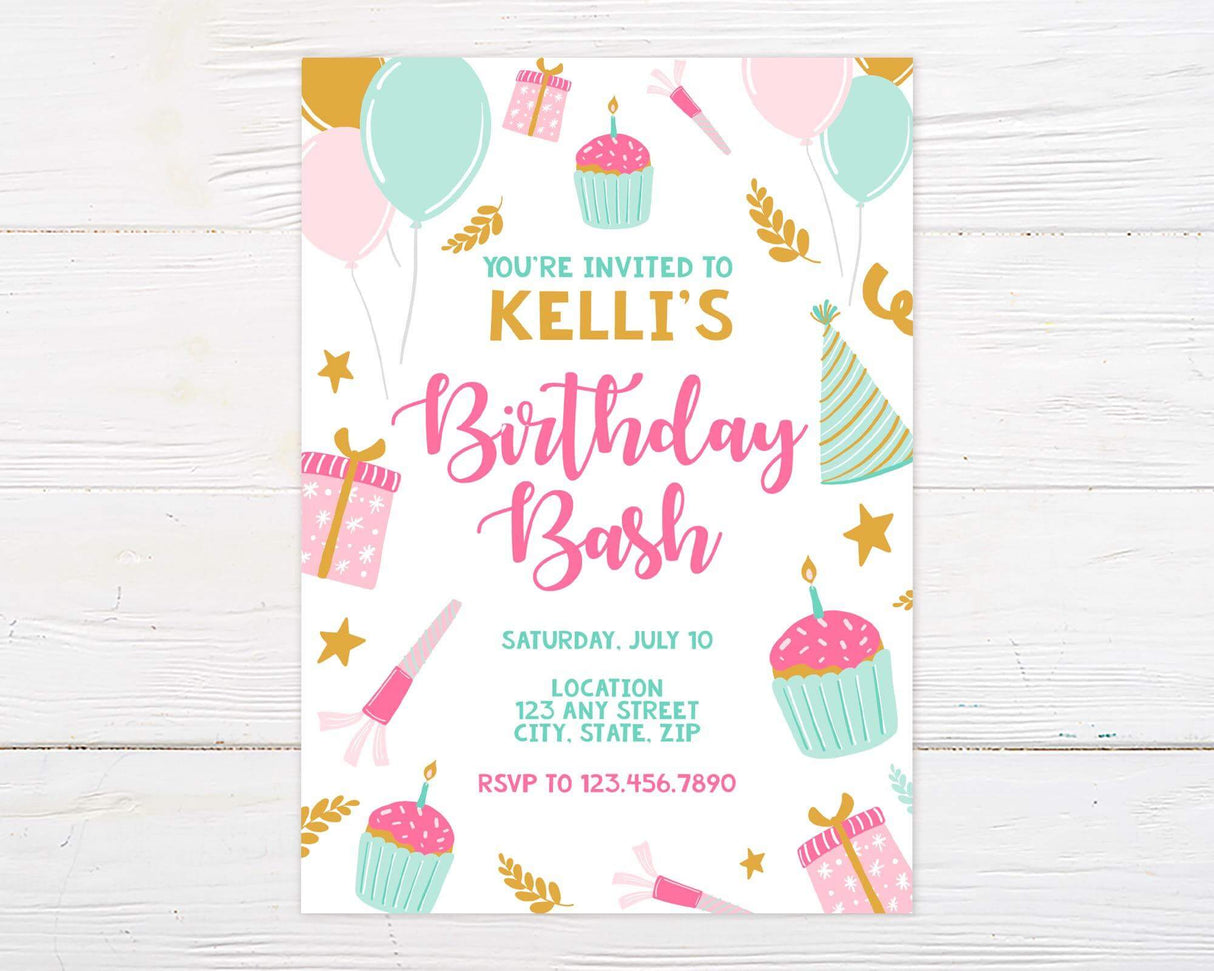 Cupcake Birthday Invitation - goprintplus