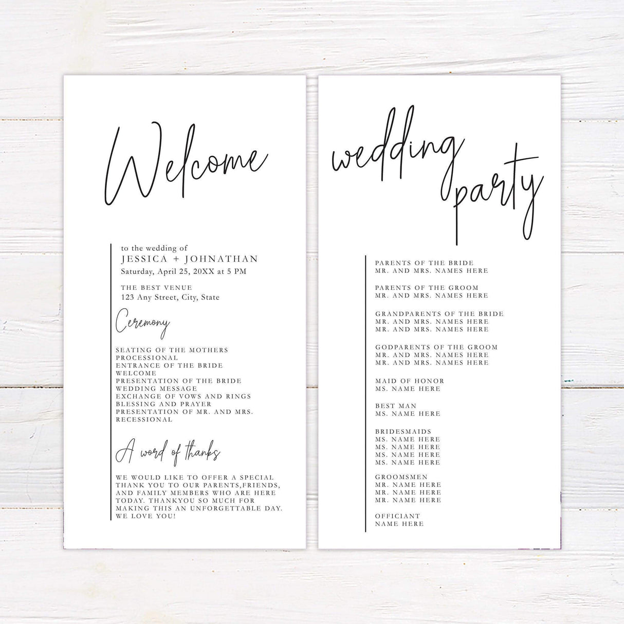 Cursive Script Invitations - goprintplus