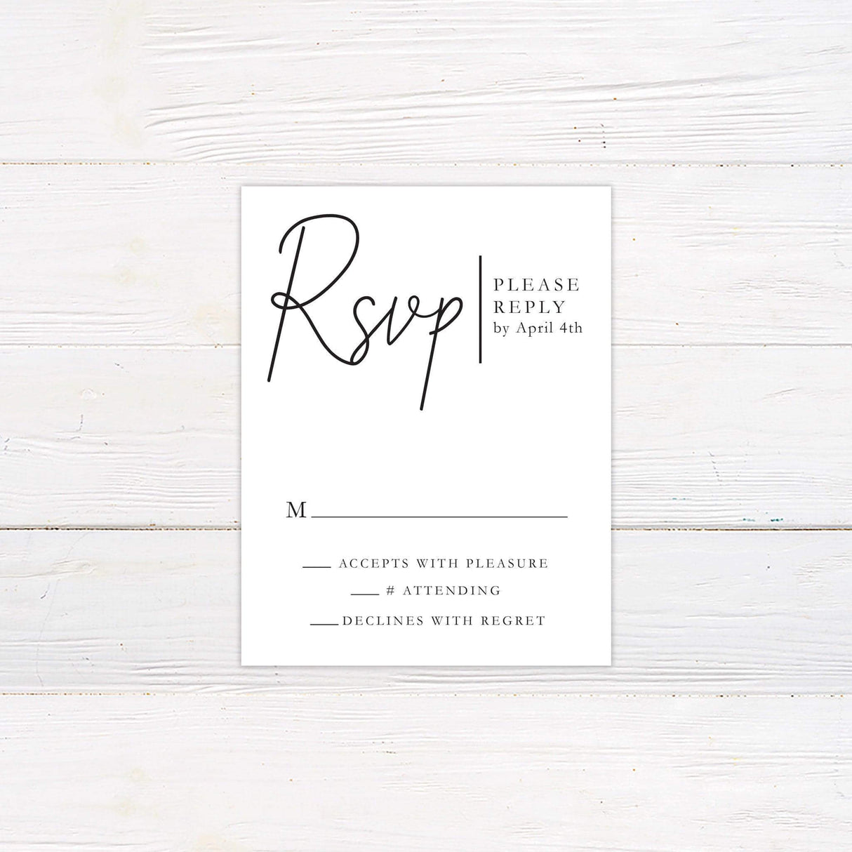 Cursive Script RSVP - goprintplus