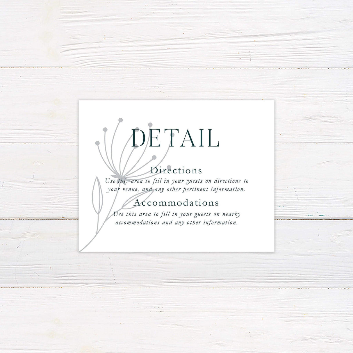 Dark Teal Details Cards - goprintplus