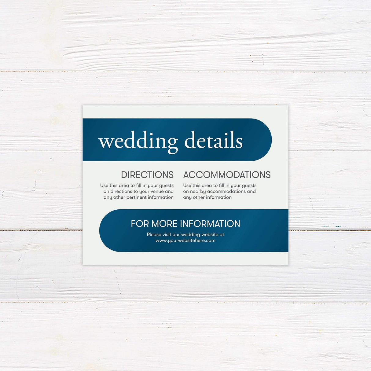 Deep Teal Blue Details Cards - goprintplus