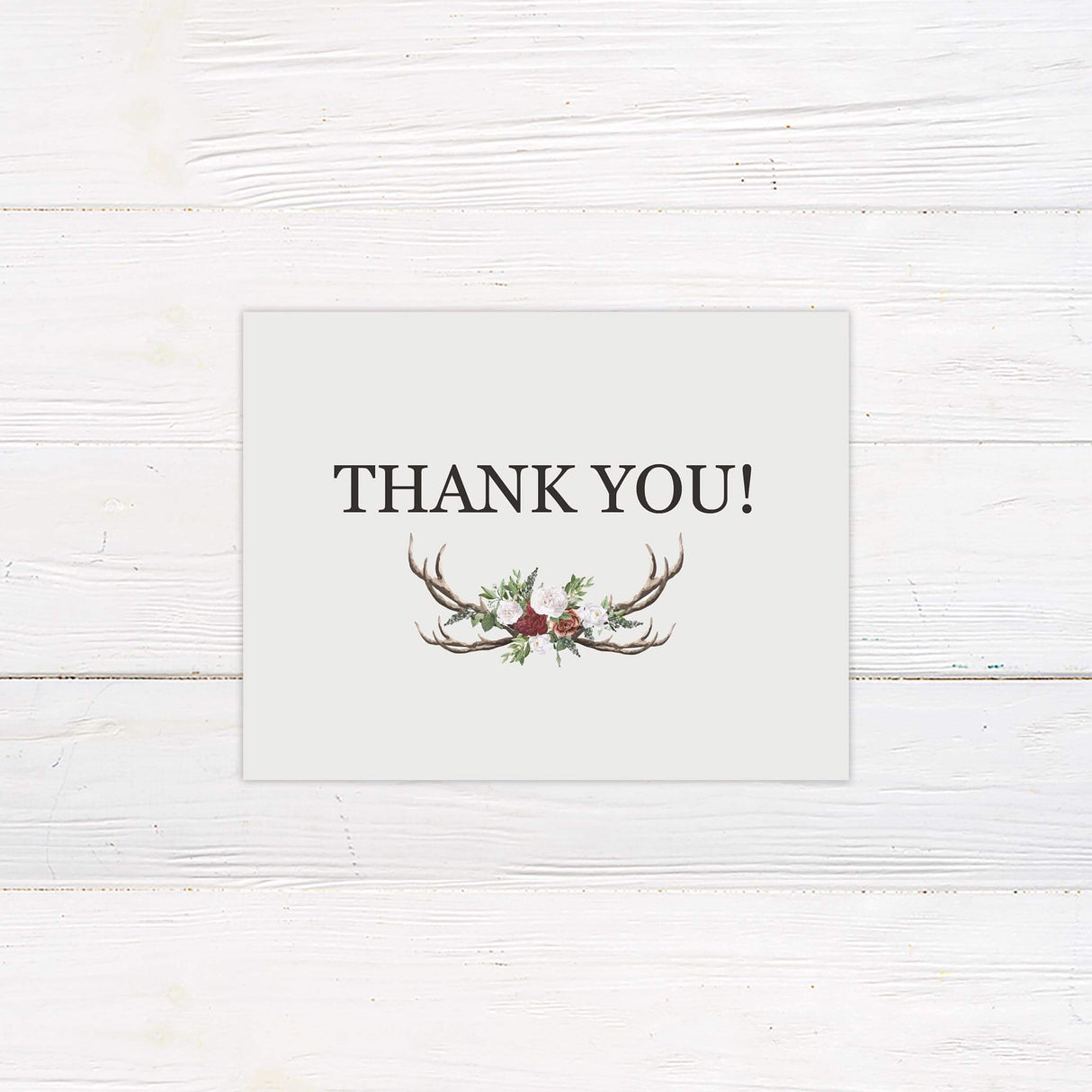 Deer Horn Thank You Card - goprintplus