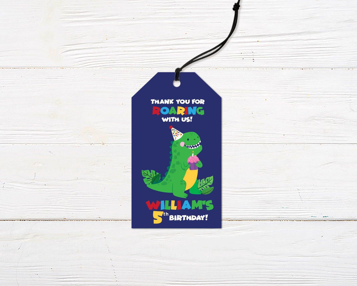 Dino Birthday Favor Tag - goprintplus