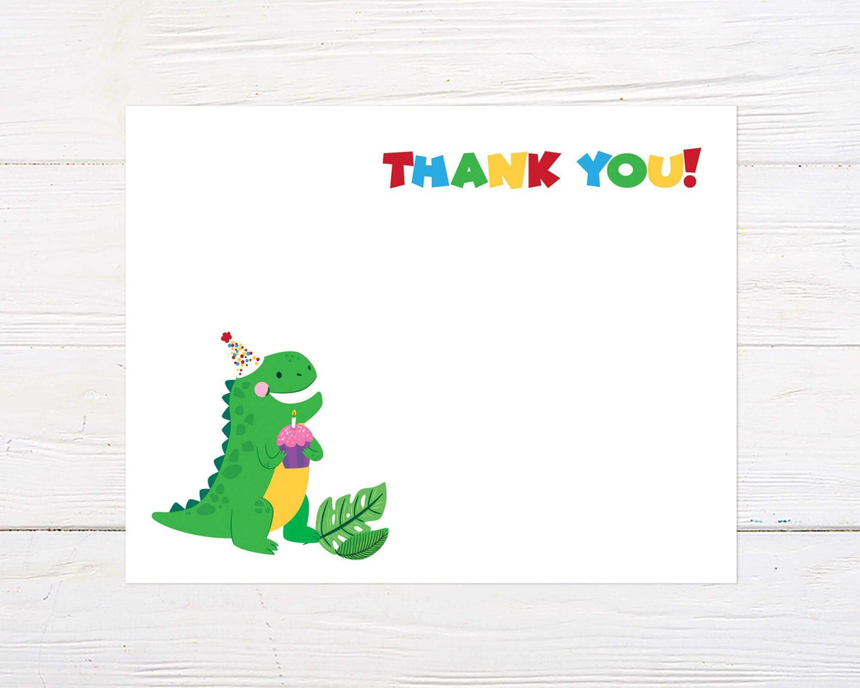 Dino Birthday Thank You Card - goprintplus