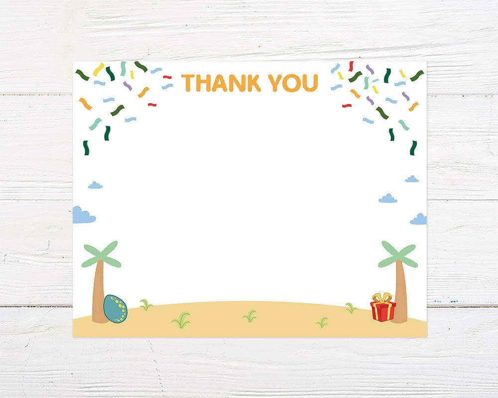 Dinosaur Party Thank You Card - goprintplus