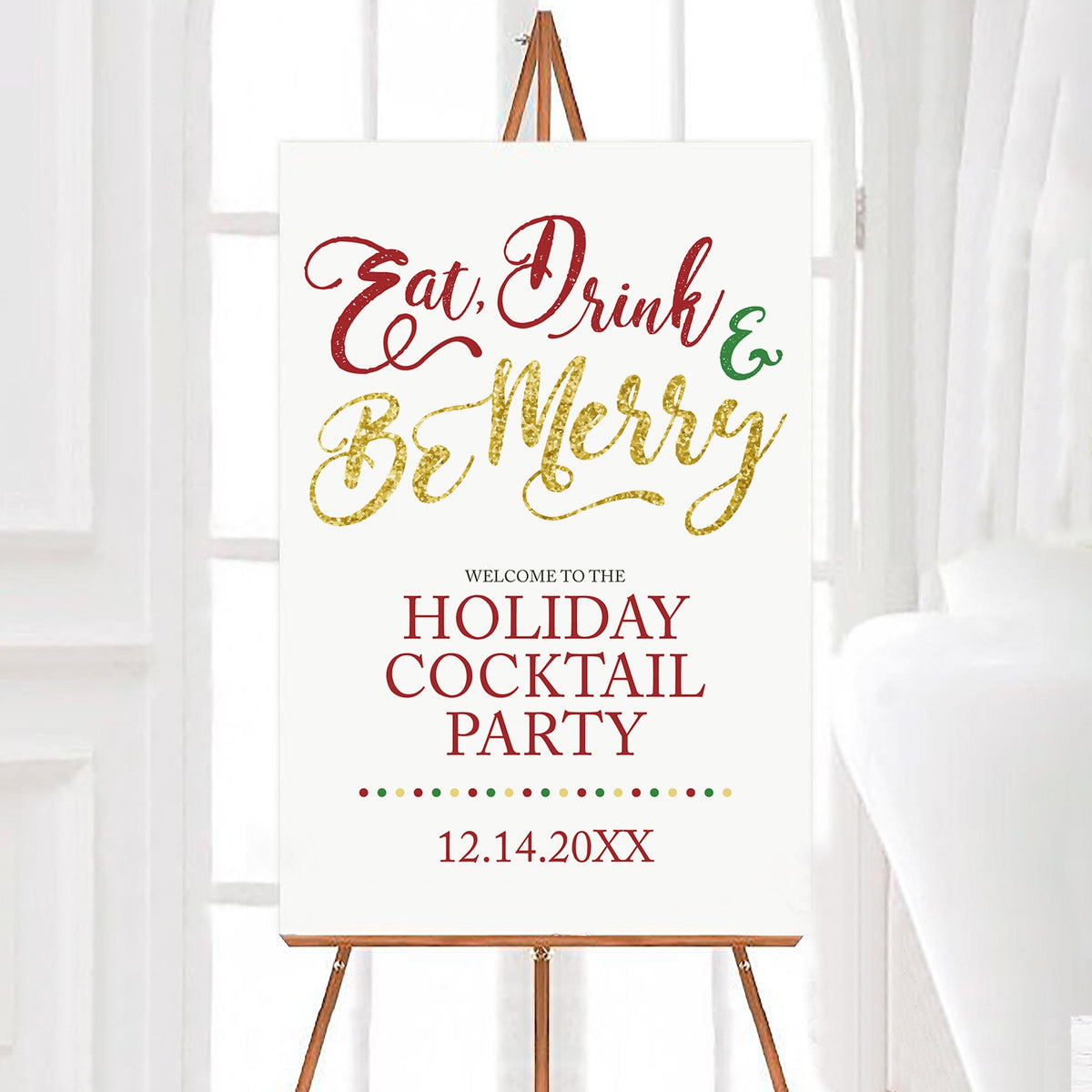 Merry Cocktail Party Welcome Sign