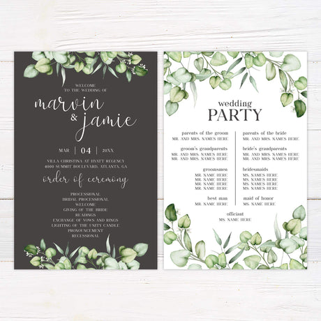 Elegant Eucalyptus Greenery Program - goprintplus