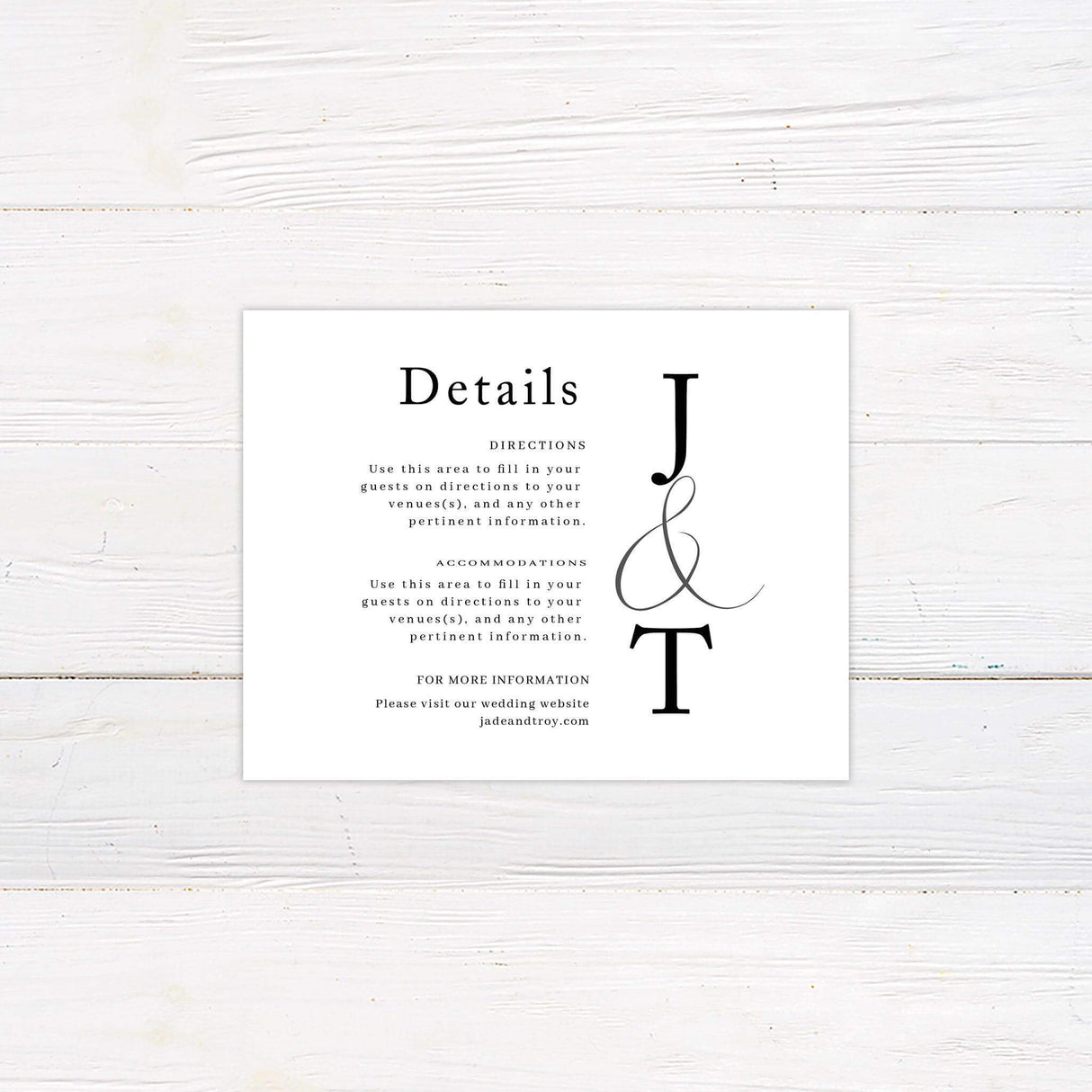 Elegant and Simple Details Cards - goprintplus