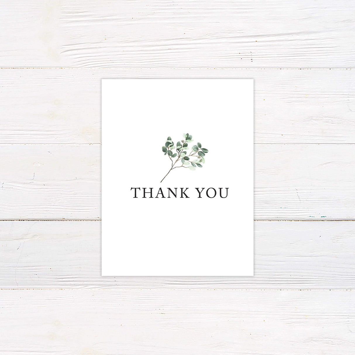 Eucalyptus Branch Thank You Card - goprintplus