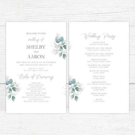 Eucalyptus Splash Invitations - goprintplus