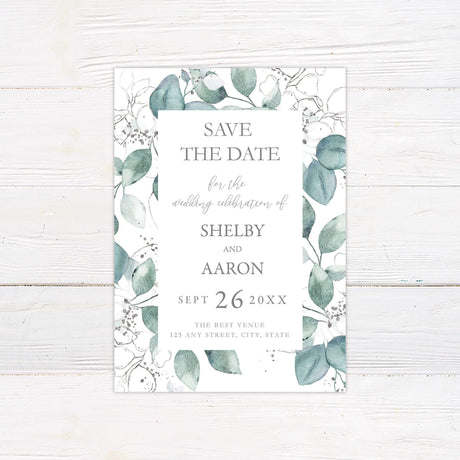 Eucalyptus Splash Invitations - goprintplus