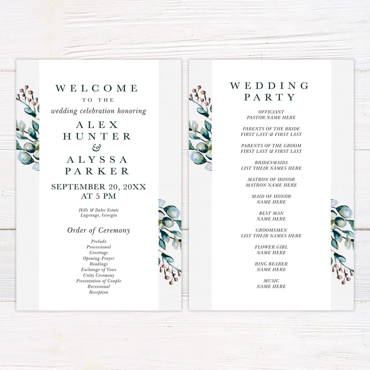 Eucalyptus Invitations - goprintplus