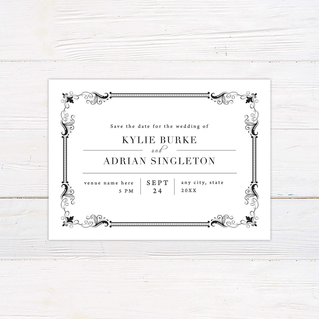 Exquisite Border Invitations - goprintplus