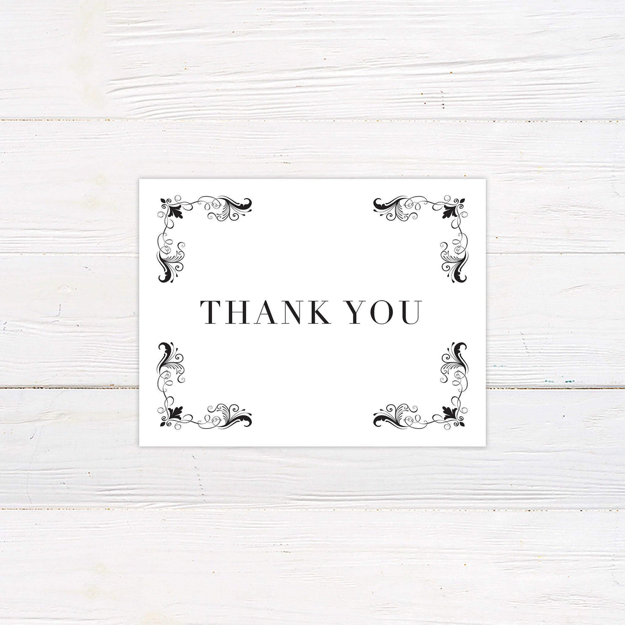 Exquisite Border Thank You Card - goprintplus