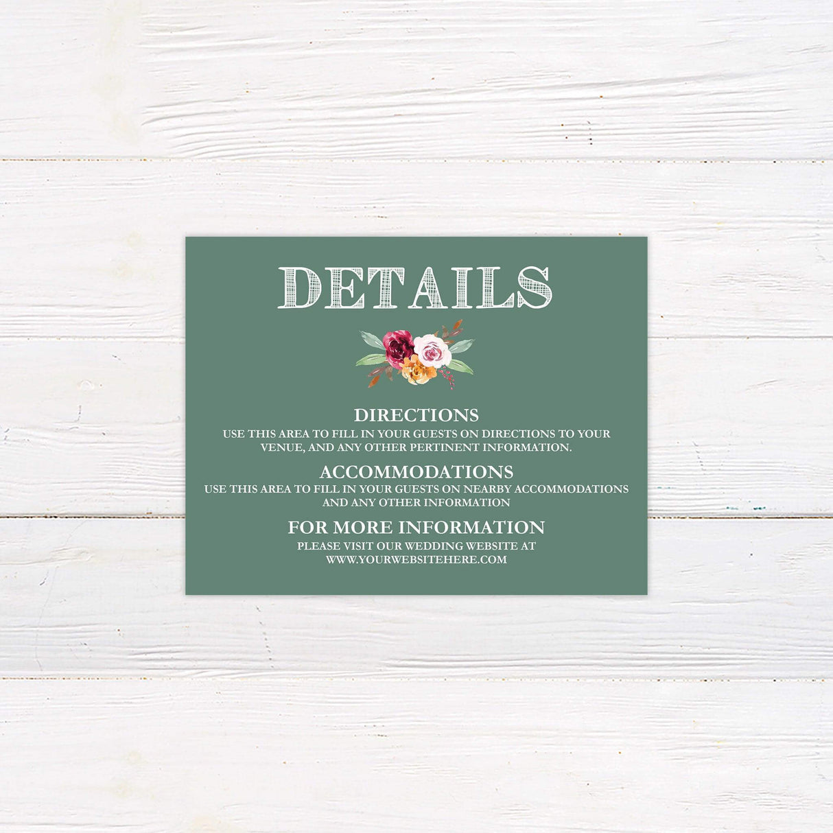 Fall Blooms Details Cards - goprintplus