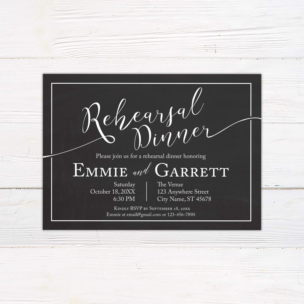 Fancy Rehearsal Dinner Invitation - goprintplus