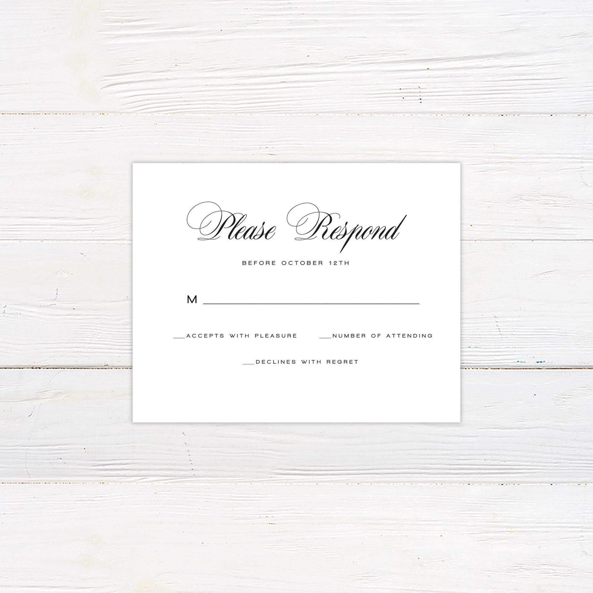 Fancy Script RSVP - goprintplus