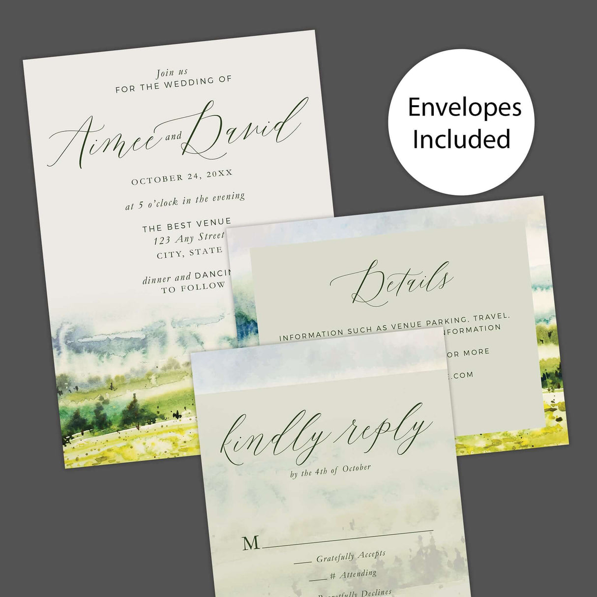 Invitaciones con vistas a las tierras de cultivo