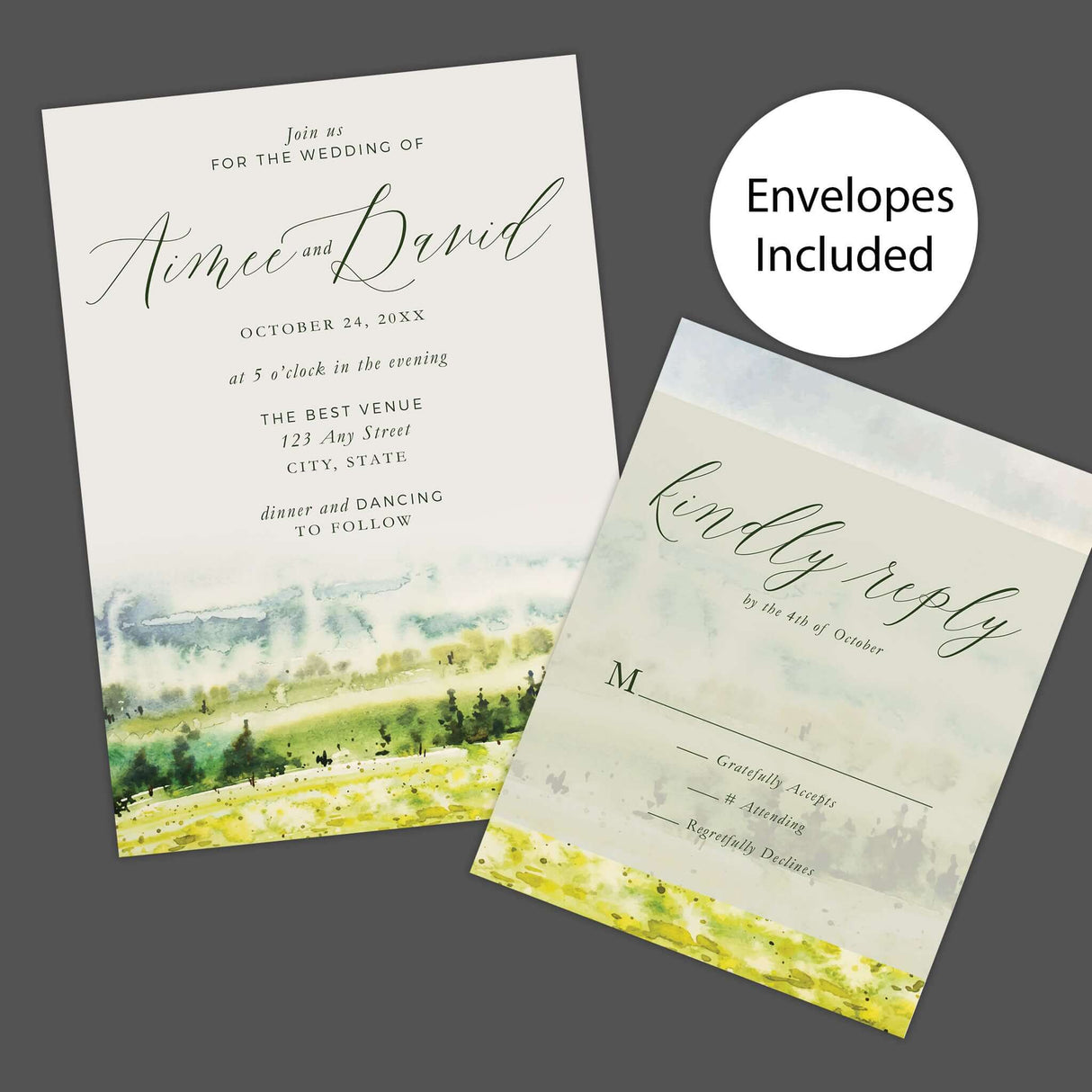 Invitaciones con vistas a las tierras de cultivo