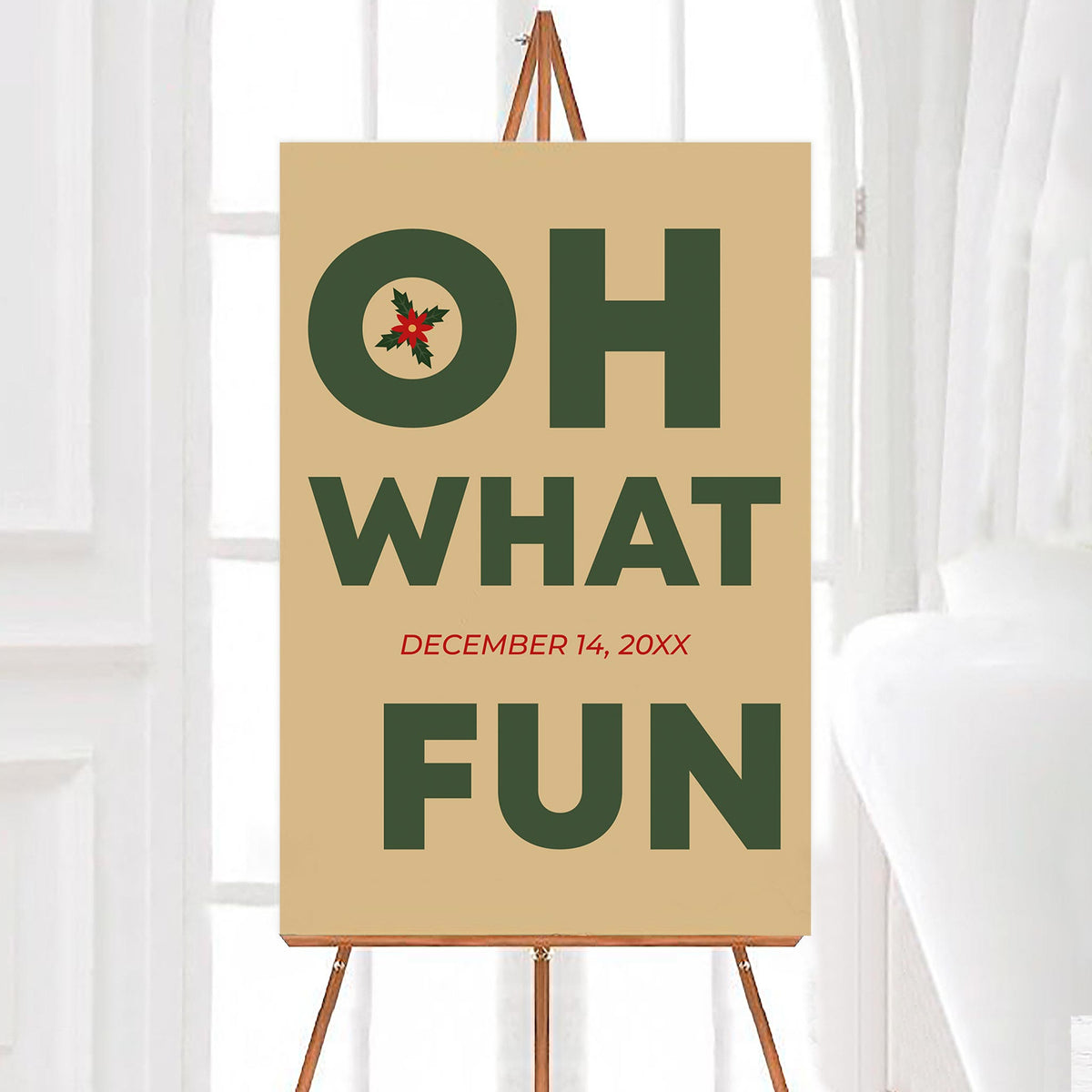 Festive Fun Holiday Dinner Party Welcome Sign