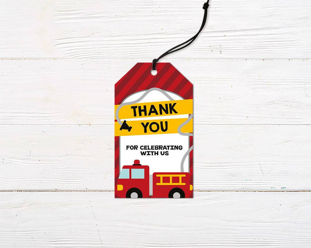 Fire Truck Birthday Invitation - goprintplus