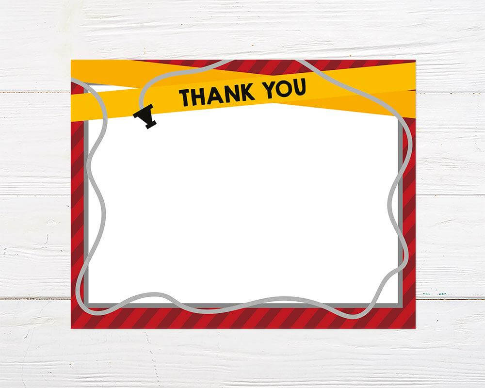 Fire Truck Thank You Card - goprintplus