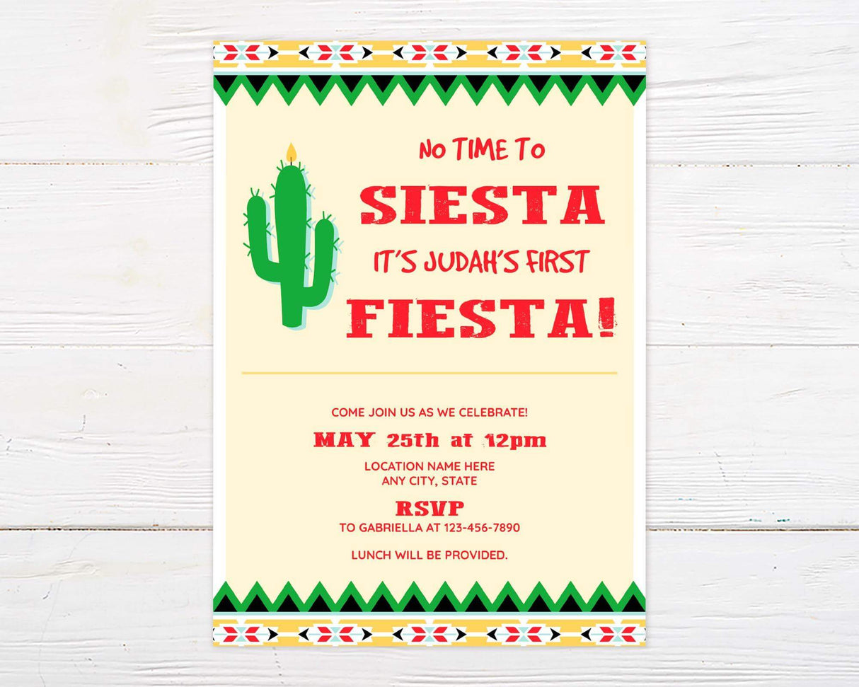 First Fiesta Birthday Invitation - goprintplus