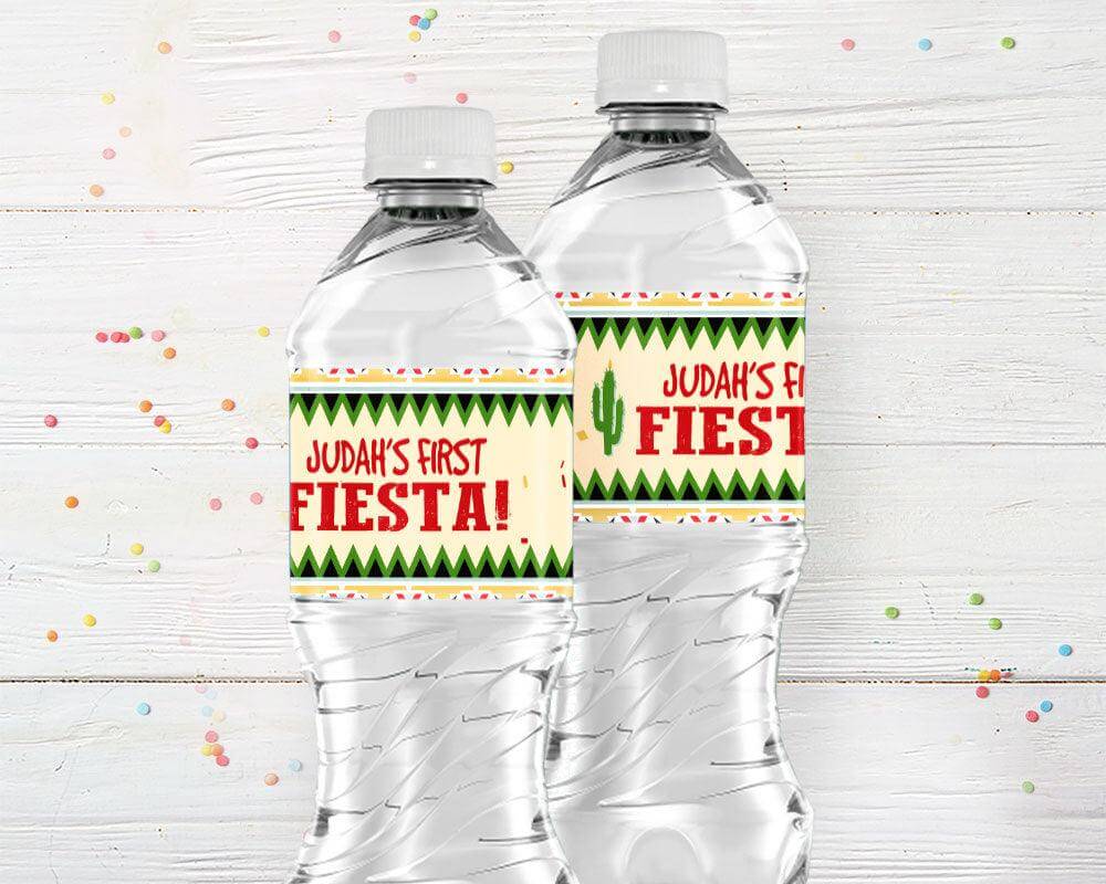 First Fiesta Water Bottle Labels - goprintplus