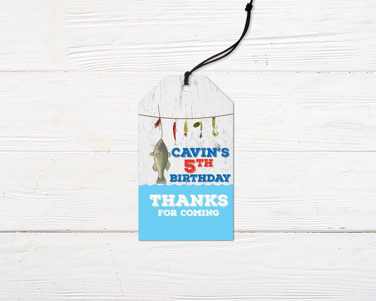 Fishing Birthday Favor Tag - goprintplus