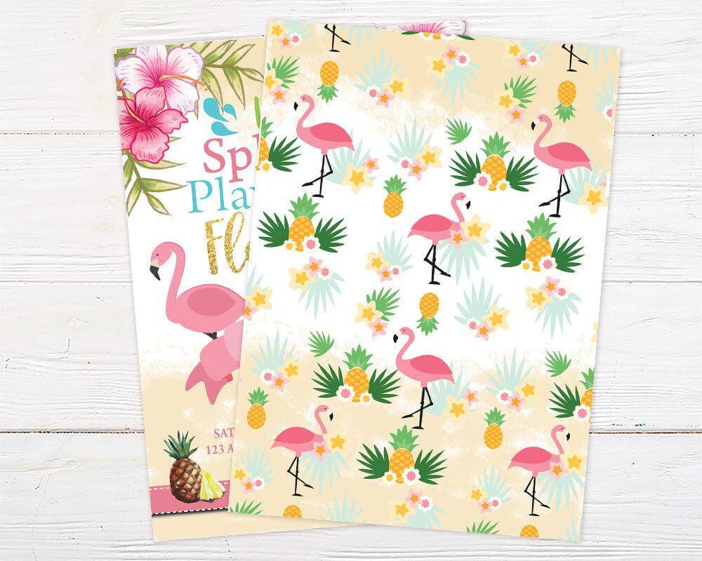 Flamingo Birthday Party Invitation - goprintplus