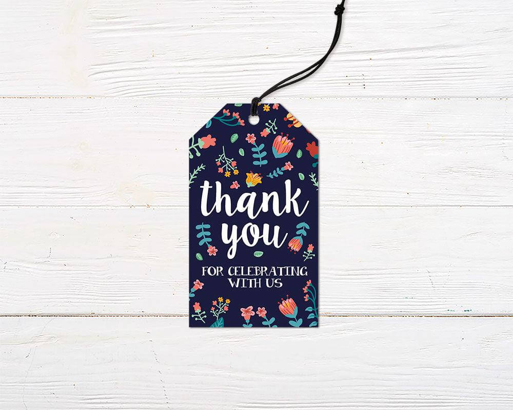 Floral Birthday Favor Tag - goprintplus