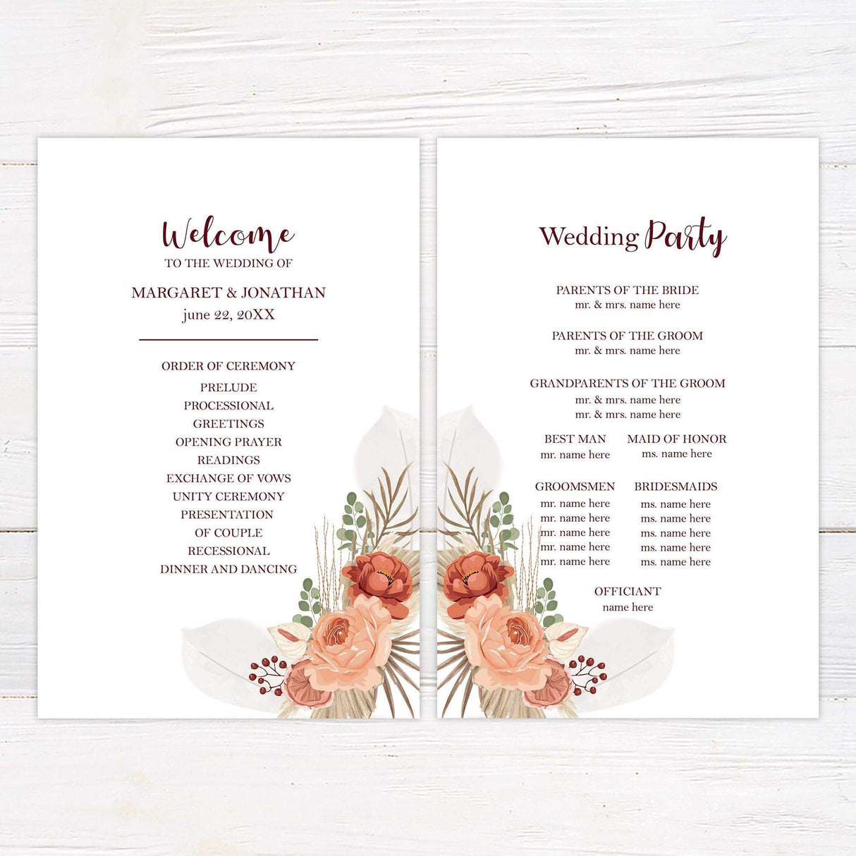 Floral Boho Invitations - goprintplus