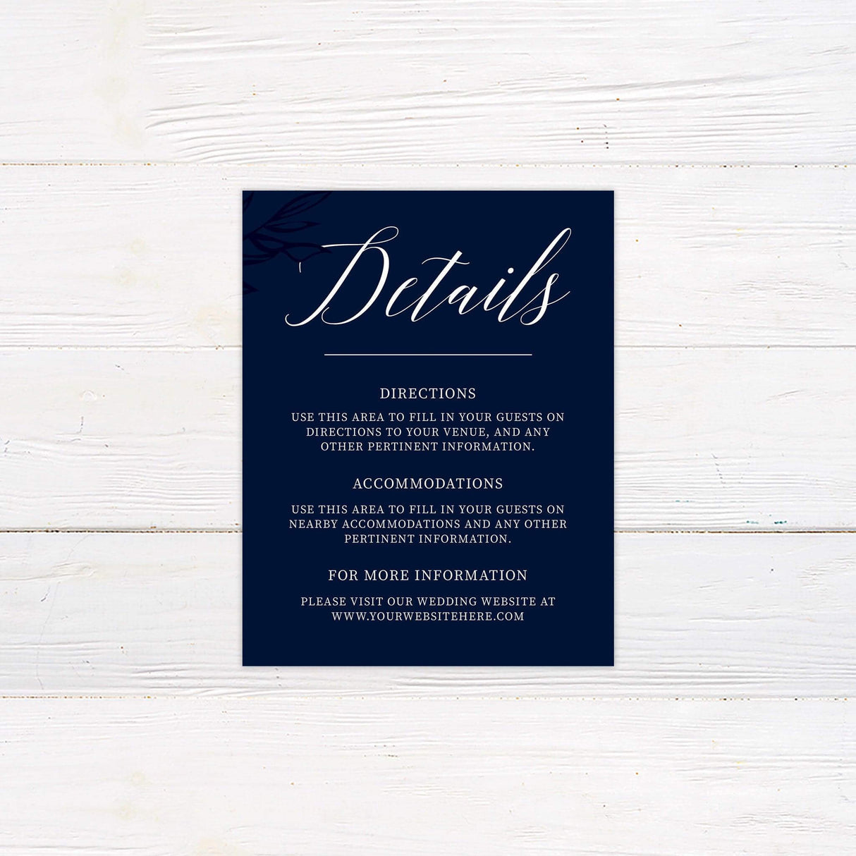 Floral Elegance Details Cards - goprintplus