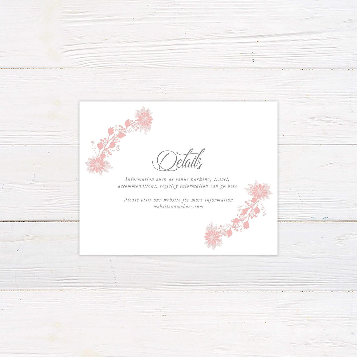 Floral Wreath Details Cards - goprintplus