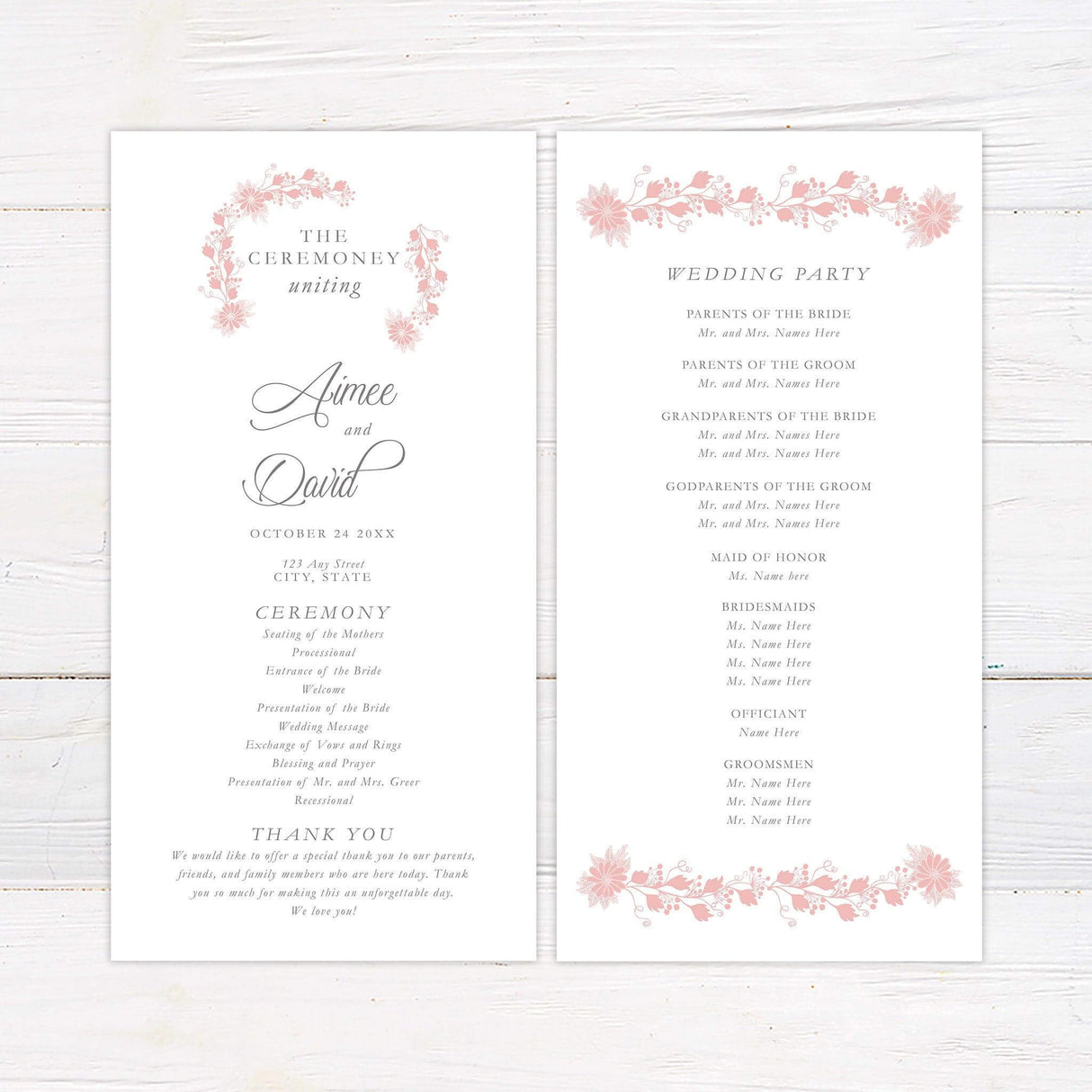 Floral Wreath Invitations - goprintplus