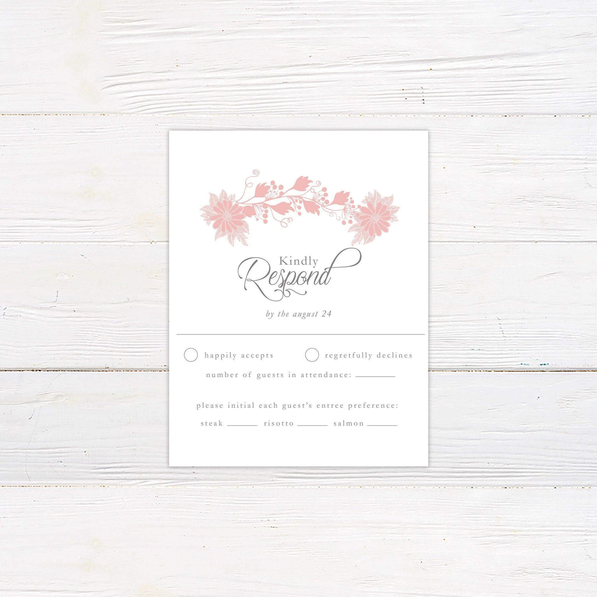 Floral Wreath Invitations - goprintplus